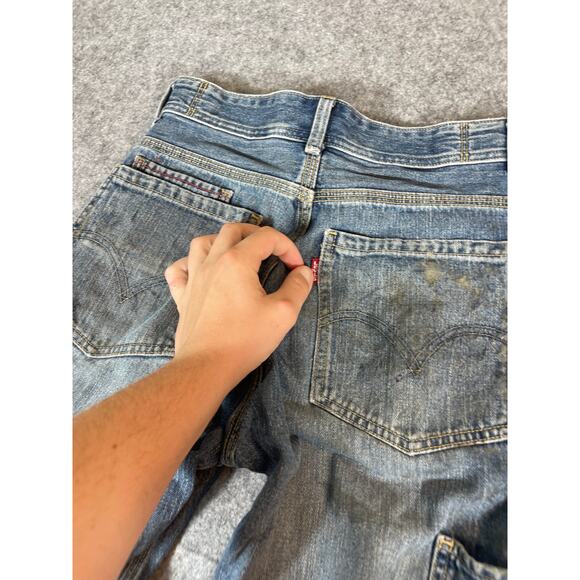 Vintage Levis Red Tab Carpenter Denim Jeans Mens 16R Relaxed Utility Work Blue - Picture 3 of 10